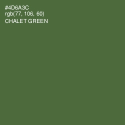 #4D6A3C - Chalet Green Color Image