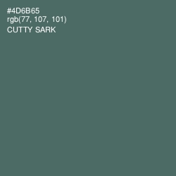 #4D6B65 - Cutty Sark Color Image