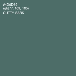 #4D6D69 - Cutty Sark Color Image