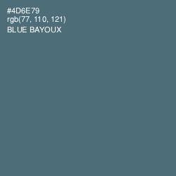 #4D6E79 - Blue Bayoux Color Image