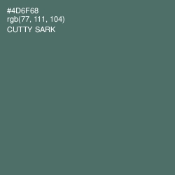 #4D6F68 - Cutty Sark Color Image