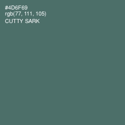 #4D6F69 - Cutty Sark Color Image