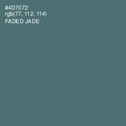 #4D7072 - Faded Jade Color Image