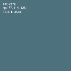 #4D727E - Faded Jade Color Image