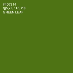 #4D7314 - Green Leaf Color Image