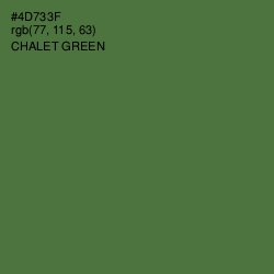 #4D733F - Chalet Green Color Image