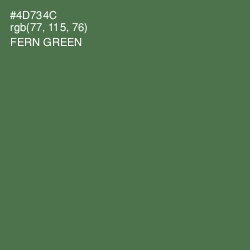 #4D734C - Fern Green Color Image
