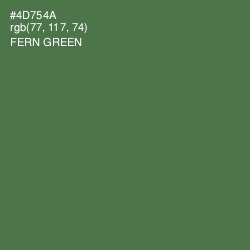 #4D754A - Fern Green Color Image
