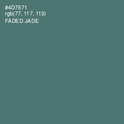 #4D7571 - Faded Jade Color Image