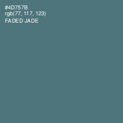 #4D757B - Faded Jade Color Image