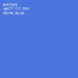 #4D75E0 - Royal Blue Color Image