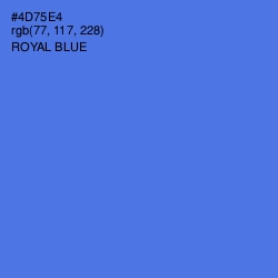 #4D75E4 - Royal Blue Color Image