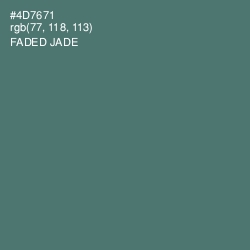 #4D7671 - Faded Jade Color Image