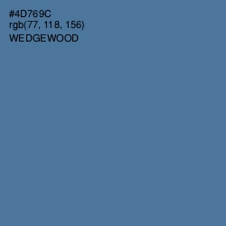 #4D769C - Wedgewood Color Image