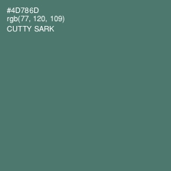 #4D786D - Cutty Sark Color Image