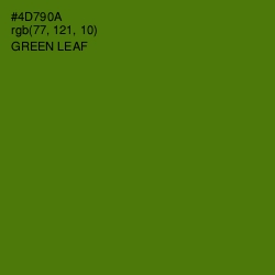 #4D790A - Green Leaf Color Image