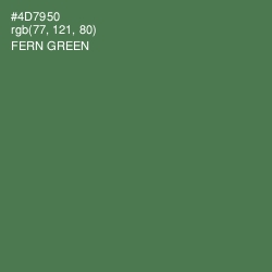#4D7950 - Fern Green Color Image