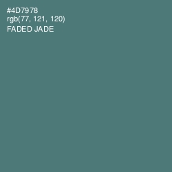 #4D7978 - Faded Jade Color Image
