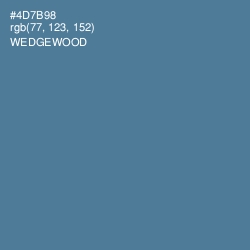 #4D7B98 - Wedgewood Color Image