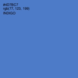 #4D7BC7 - Indigo Color Image