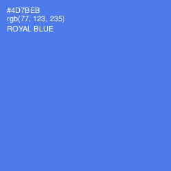 #4D7BEB - Royal Blue Color Image