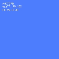 #4D7DFD - Royal Blue Color Image