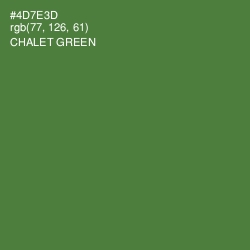 #4D7E3D - Chalet Green Color Image