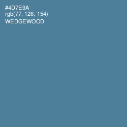 #4D7E9A - Wedgewood Color Image