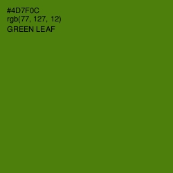 #4D7F0C - Green Leaf Color Image