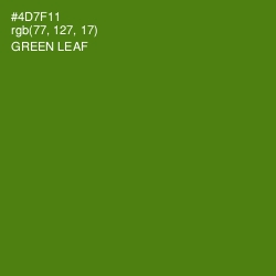 #4D7F11 - Green Leaf Color Image