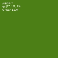 #4D7F17 - Green Leaf Color Image