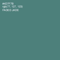 #4D7F7B - Faded Jade Color Image