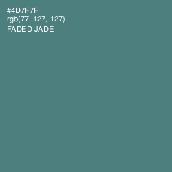 #4D7F7F - Faded Jade Color Image
