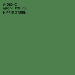 #4D804C - Hippie Green Color Image