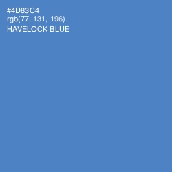 #4D83C4 - Havelock Blue Color Image