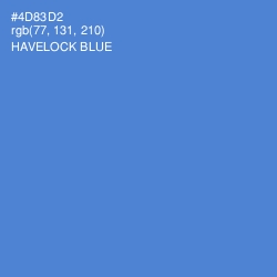 #4D83D2 - Havelock Blue Color Image