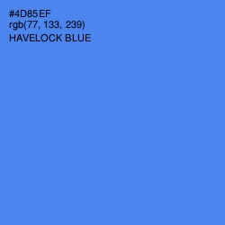 #4D85EF - Havelock Blue Color Image