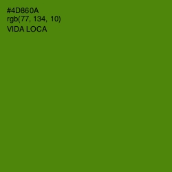 #4D860A - Vida Loca Color Image