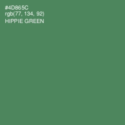 #4D865C - Hippie Green Color Image