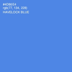 #4D86E4 - Havelock Blue Color Image