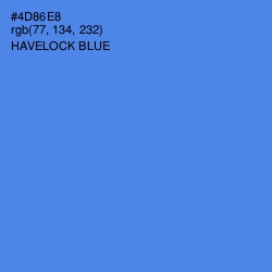 #4D86E8 - Havelock Blue Color Image