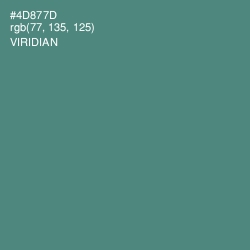 #4D877D - Viridian Color Image