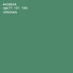 #4D896A - Viridian Color Image