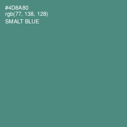 #4D8A80 - Smalt Blue Color Image