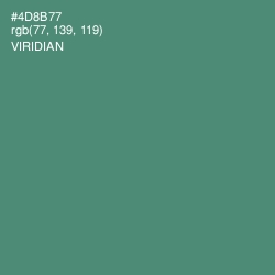 #4D8B77 - Viridian Color Image