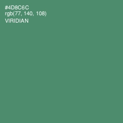 #4D8C6C - Viridian Color Image