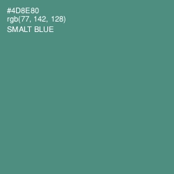 #4D8E80 - Smalt Blue Color Image