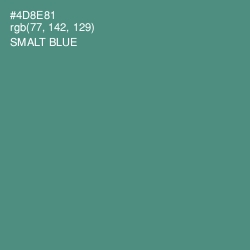 #4D8E81 - Smalt Blue Color Image