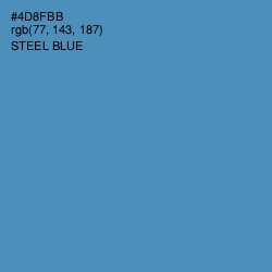 #4D8FBB - Steel Blue Color Image