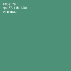 #4D9178 - Viridian Color Image